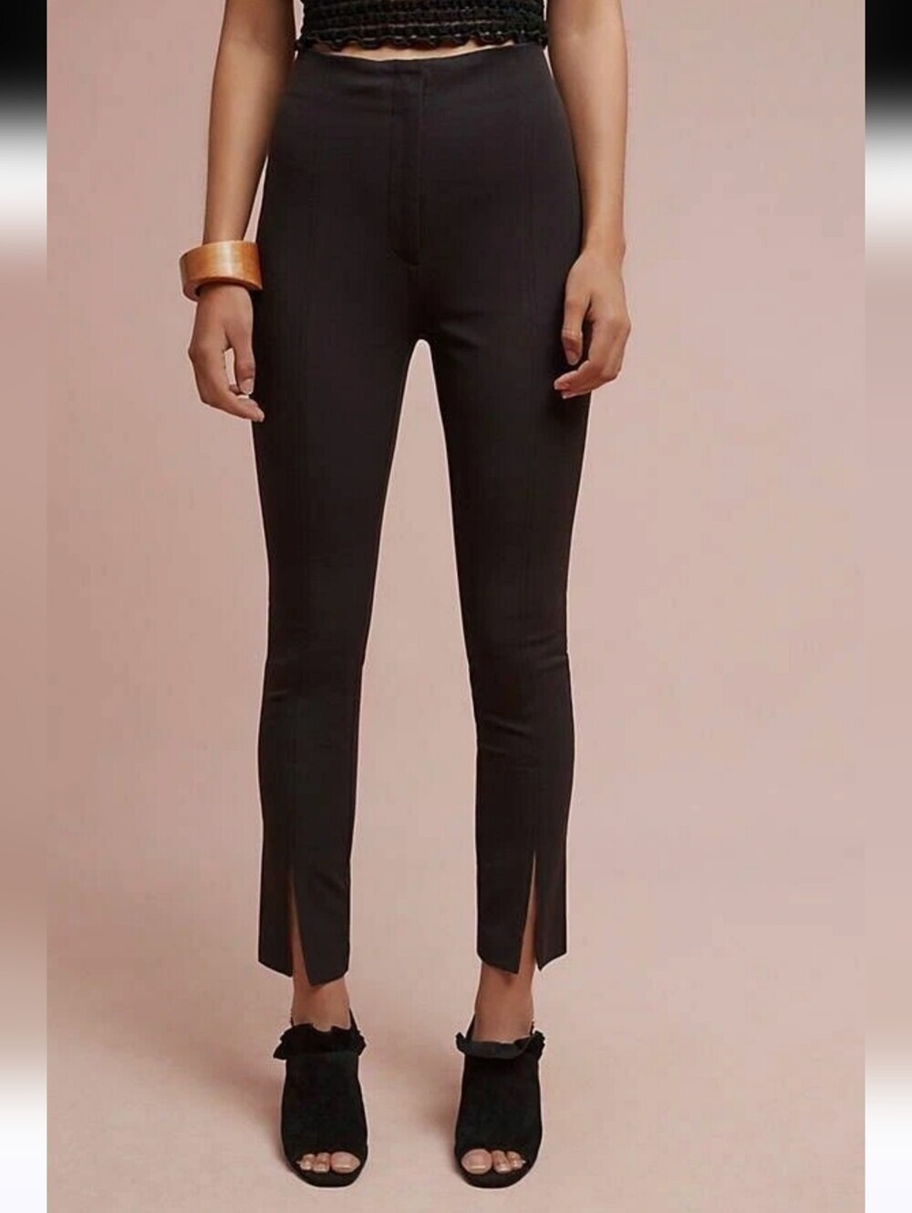 Anthropolgie The Essential High Rise Skinny Slit Front Crop